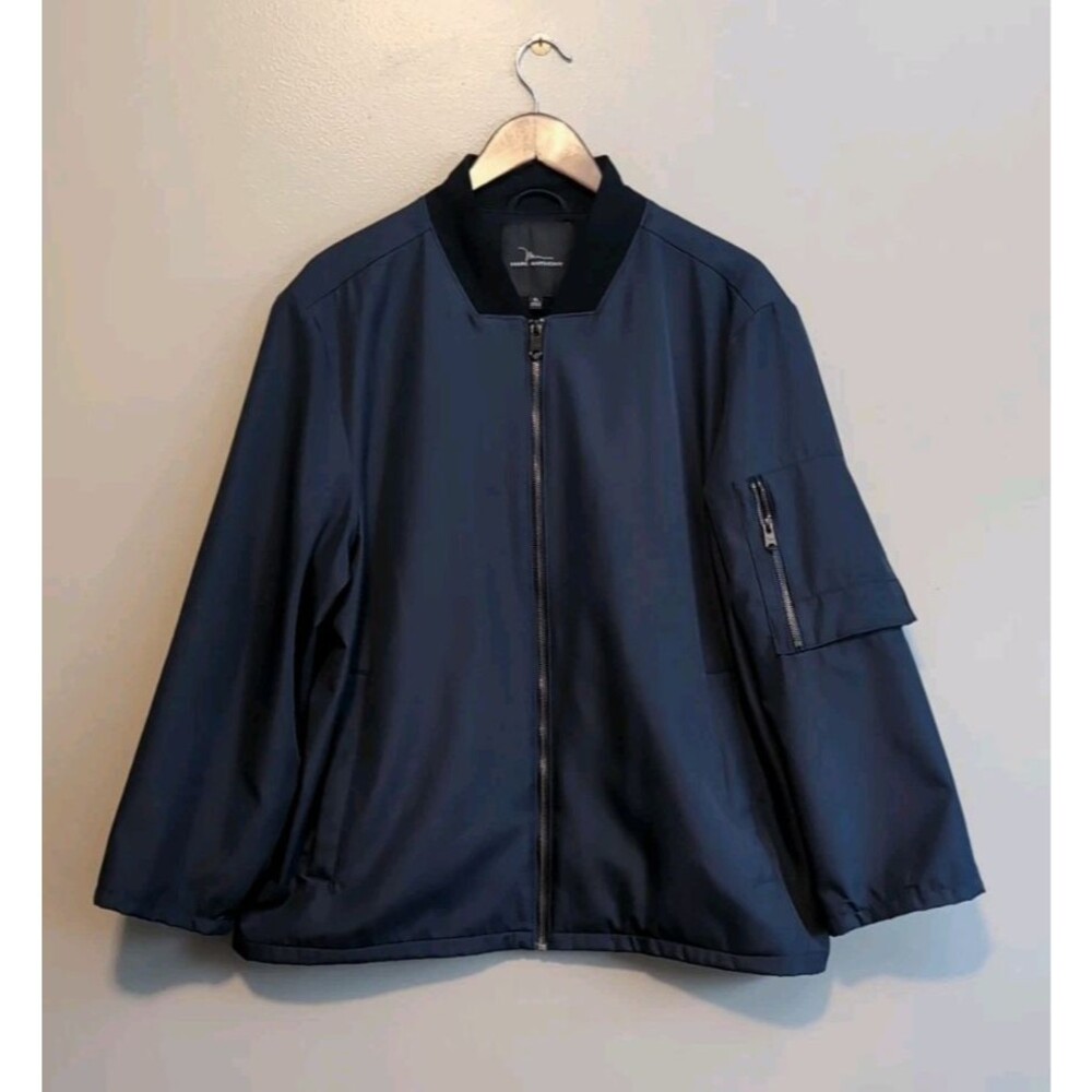 Marc Anthony Bomber Jacket Mens XL Navy Blue Coat Full Zip Lightweight Top XL